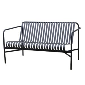 Metal Outdoor Bench with Arms