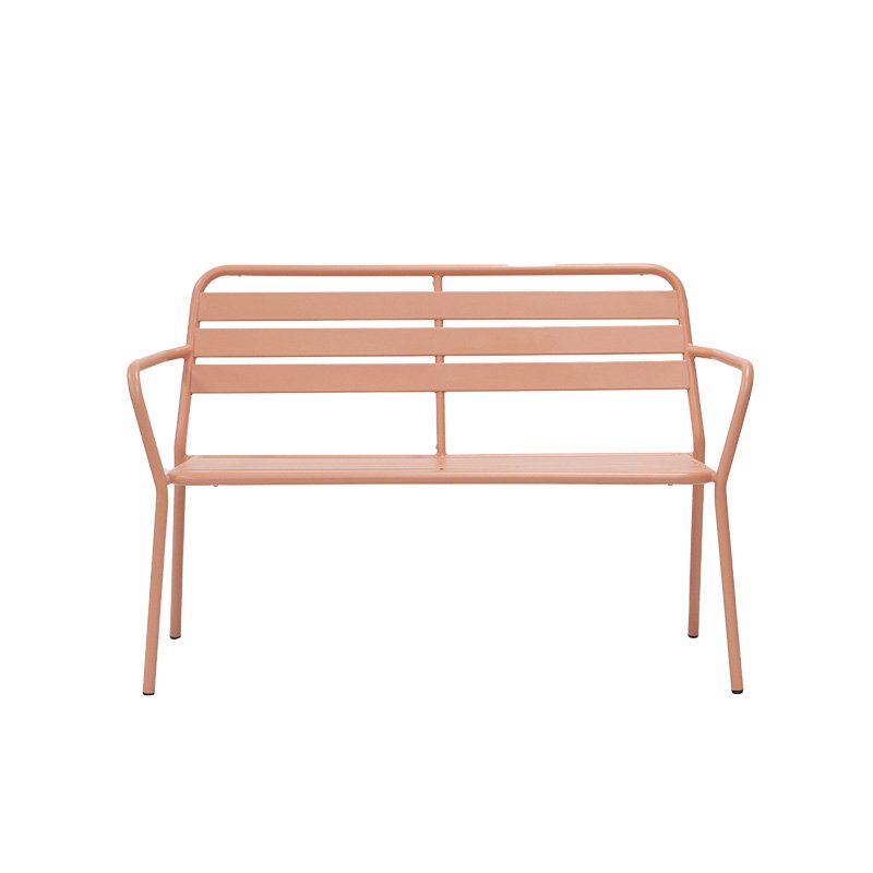 metal outdoor bench