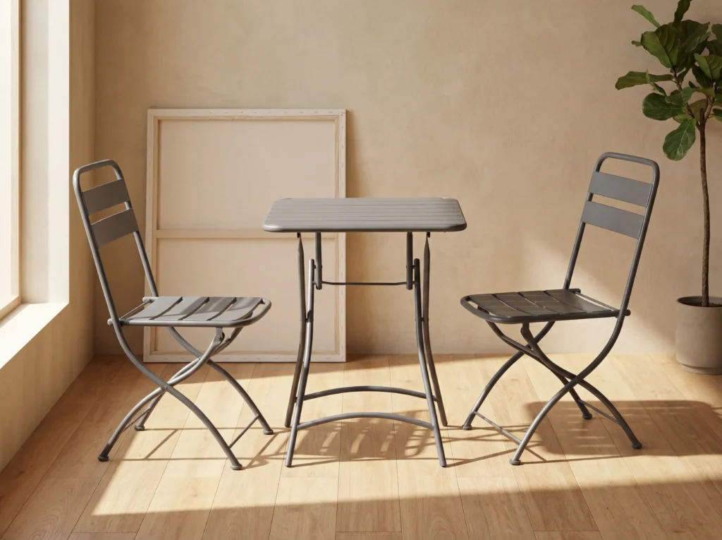 Mesh Patio Coffee Chairs and Table