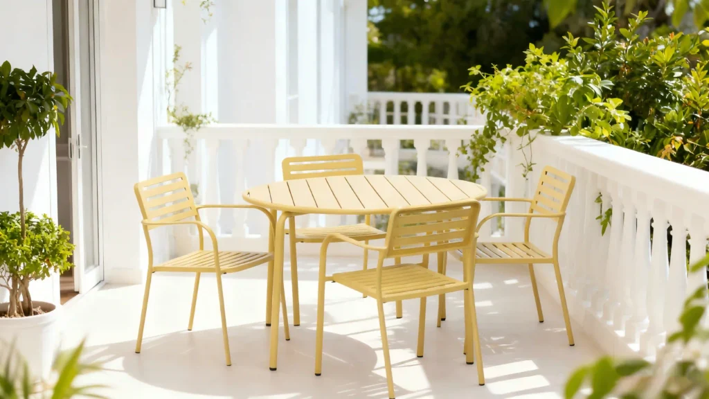 round outdoor dining table