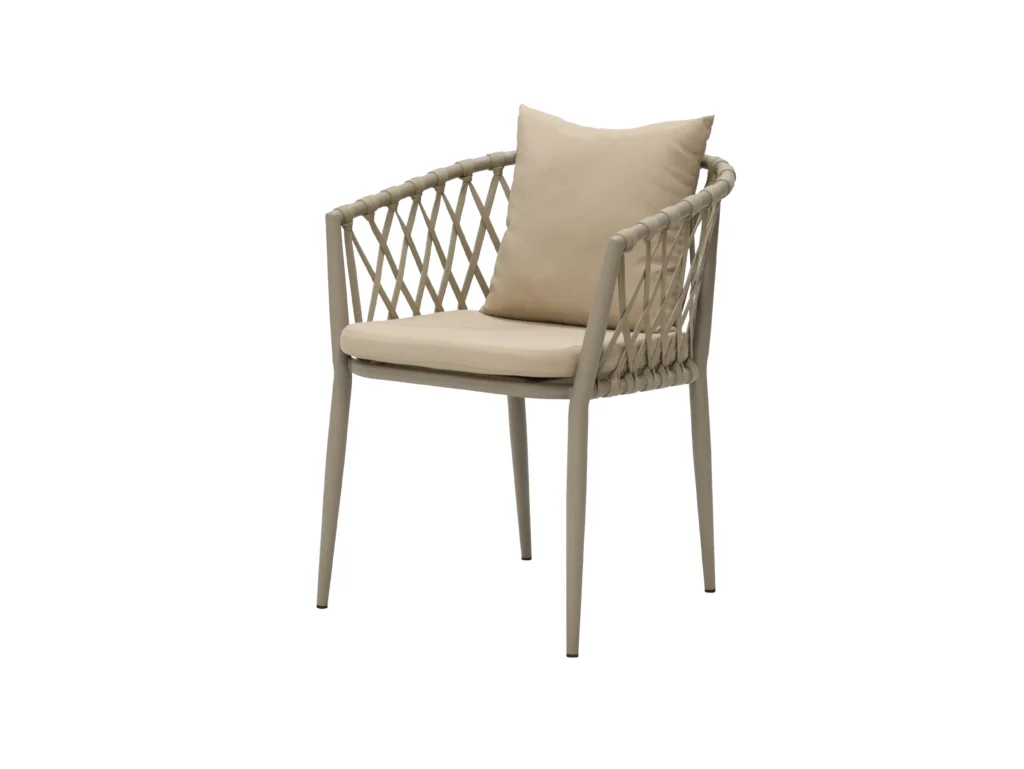 Olefin Rope Weave Armchair、Montmartre Outdoor Dining Chair、Vertical Rope Patio Seating