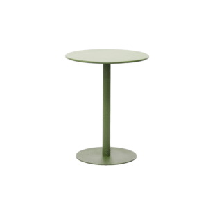 Wholesale olive green metal high bar table with automotive-grade electrophoresis for outdoor cafe projects