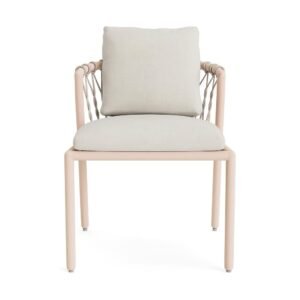 Modern Rope-Woven Armless Outdoor Dining Chair